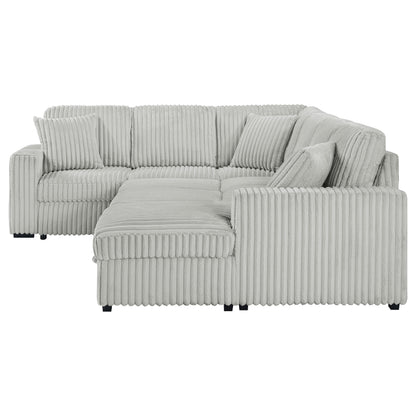 Sabat Sleeper Sectional Sofa Storage Chaise Grey