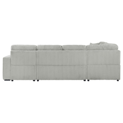 Sabat Sleeper Sectional Sofa Storage Chaise Grey