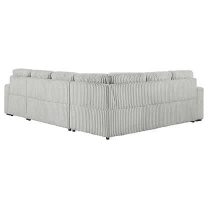 Sabat Sleeper Sectional Sofa Storage Chaise Grey