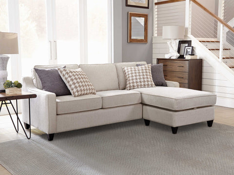 Irene Upholstered Sloped Arm Sectional Sofa PlatinumPlatinum