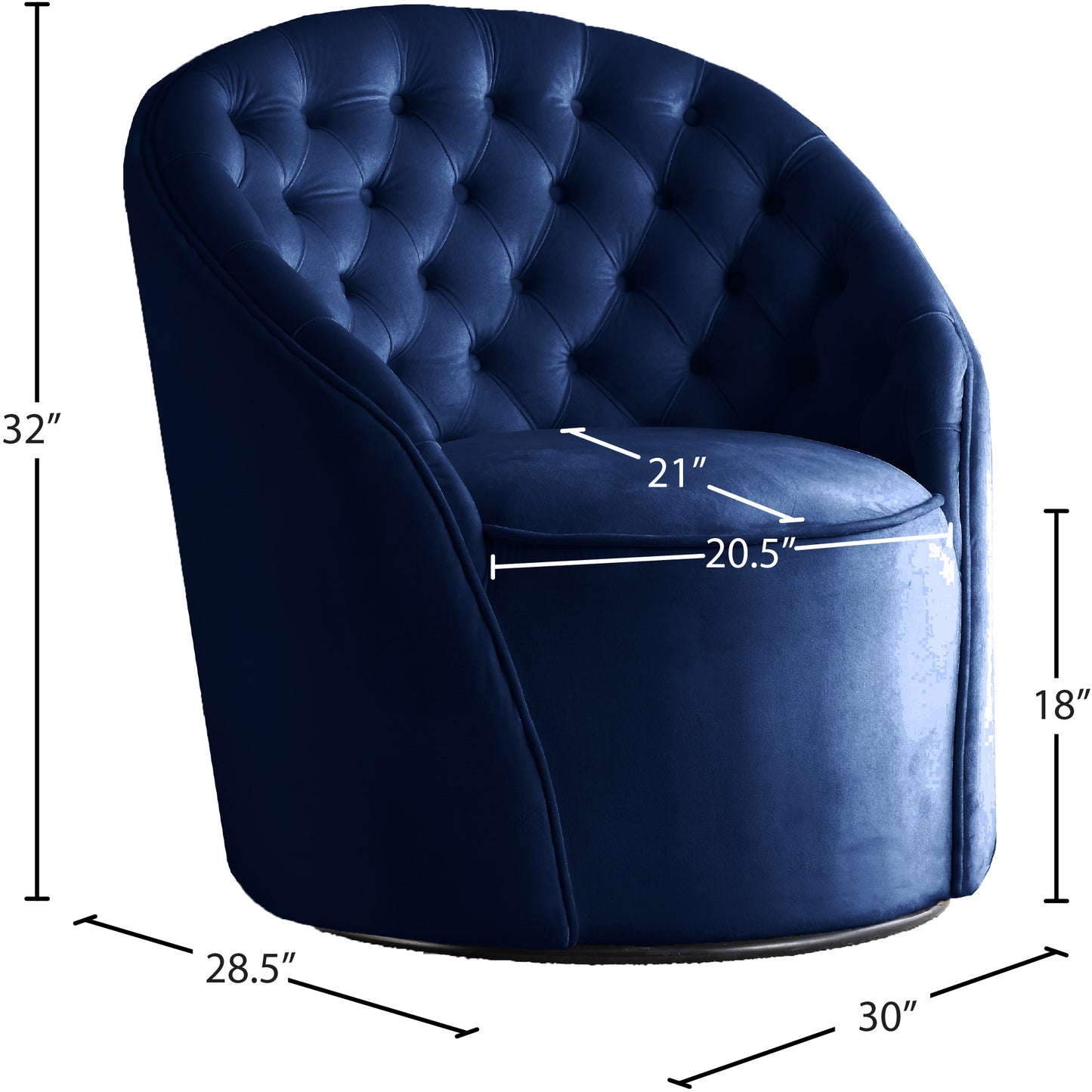 gardenia navy velvet accent chair navy