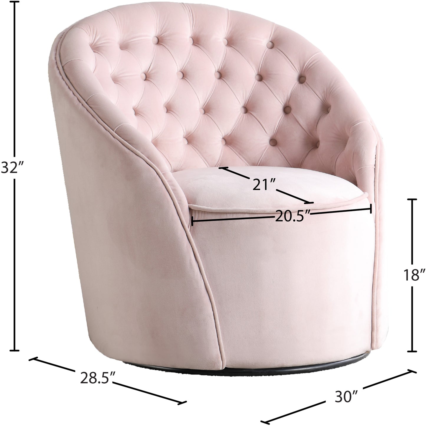 gardenia pink velvet accent chair pink