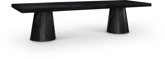 Carlyle Black Oak Veneer Dining Table (3 Boxes)