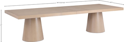 Carlyle Natural Oak Veneer Dining Table (3 Boxes)