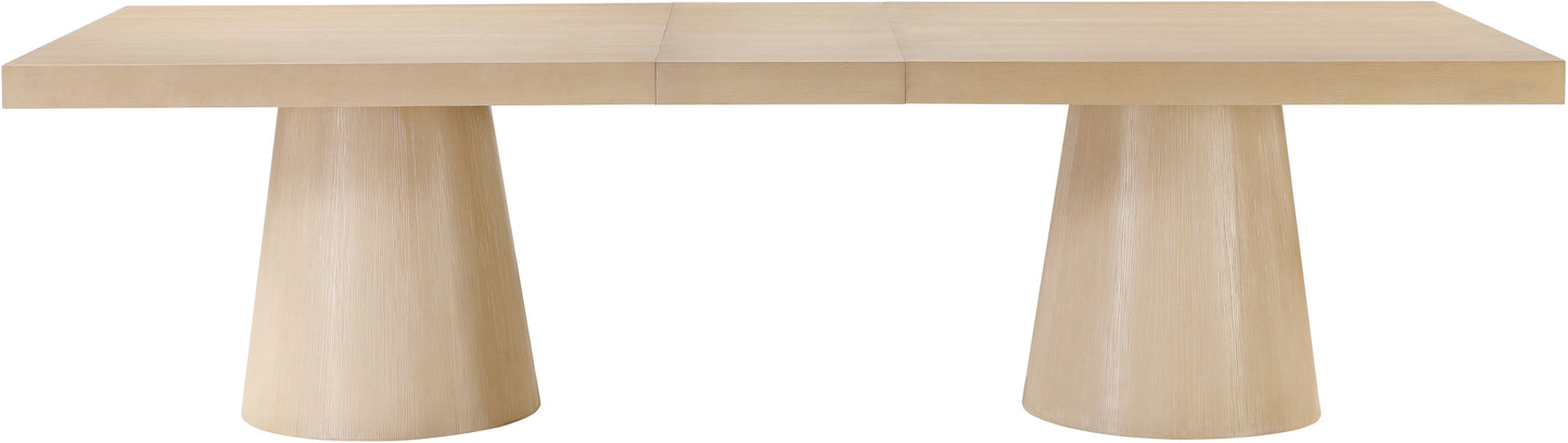 carlyle natural oak veneer dining table (3 boxes)