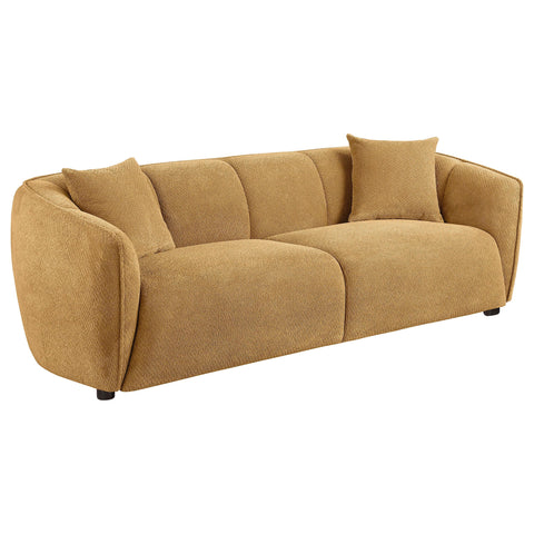 Dayes 2-piece Fabric Upholstered Sofa Set Mustard Yellow