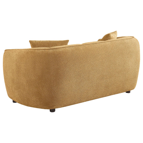 Dayes 2-piece Fabric Upholstered Sofa Set Mustard Yellow