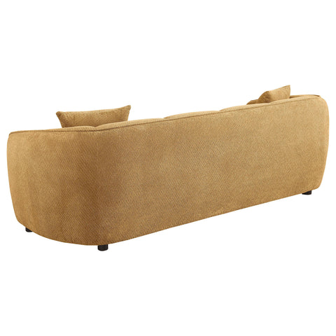 Dayes Fabric Upholstered Sofa Mustard Yellow
