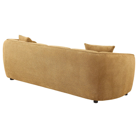 Dayes Fabric Upholstered Sofa Mustard Yellow