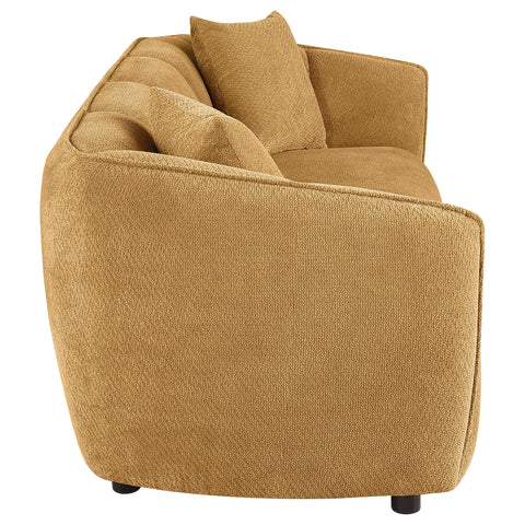 Dayes Fabric Upholstered Sofa Mustard Yellow