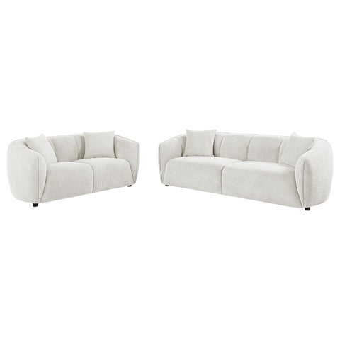 Dayes 2-piece Fabroc Upholstered Sofa Set Sand