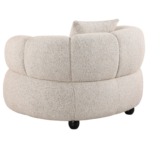 Selma Contemporary Channel Tufted Woven Fabric Upholstered Accent Chair