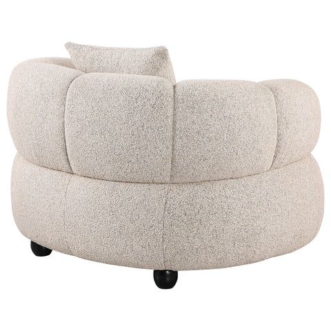 Selma Contemporary Channel Tufted Woven Fabric Upholstered Accent Chair