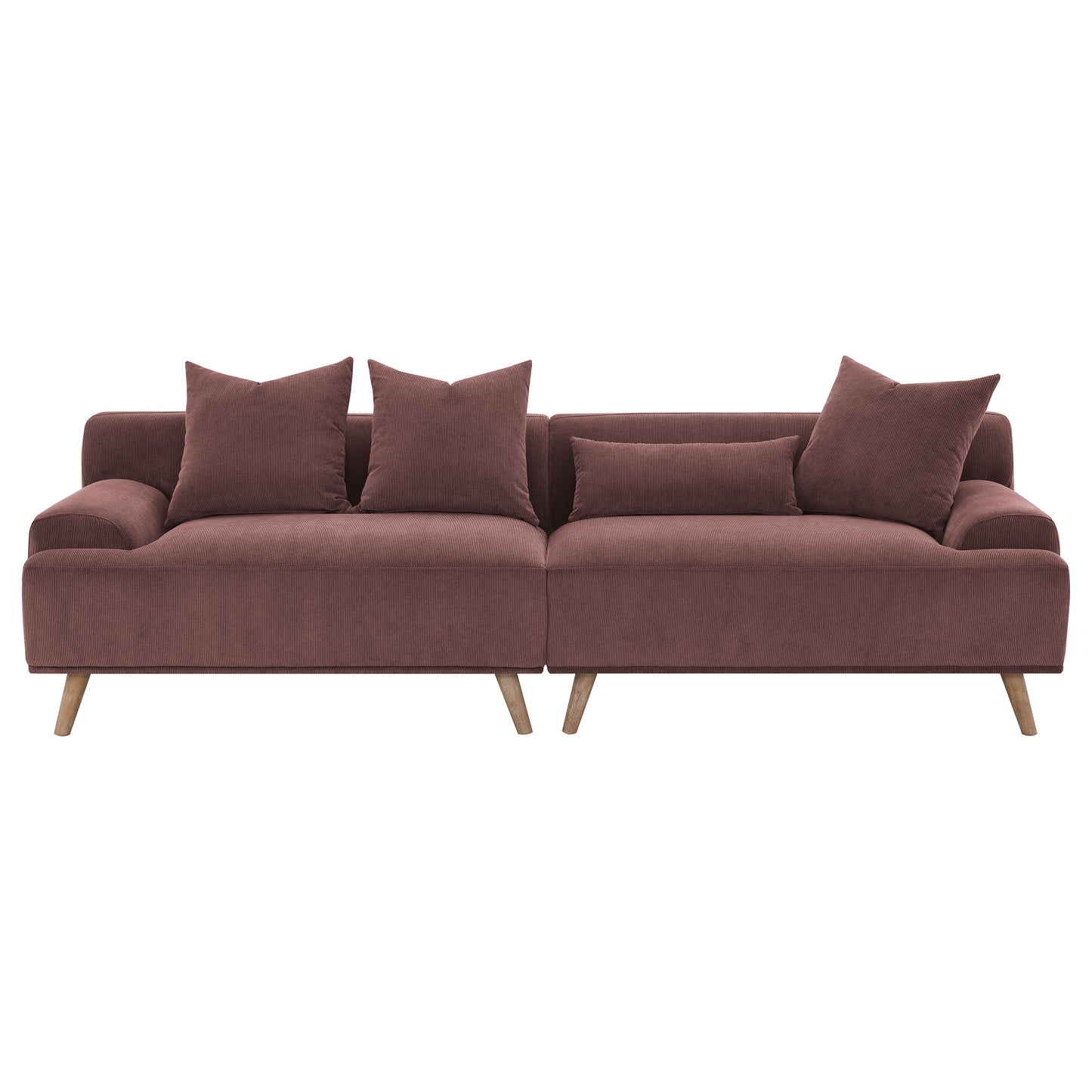 freddie corduroy upholstered extra long sofa wine redwine