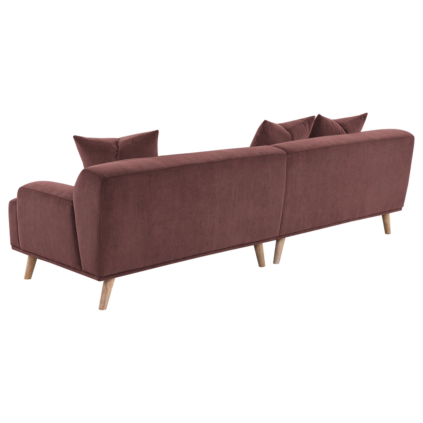 freddie corduroy upholstered extra long sofa wine redwine