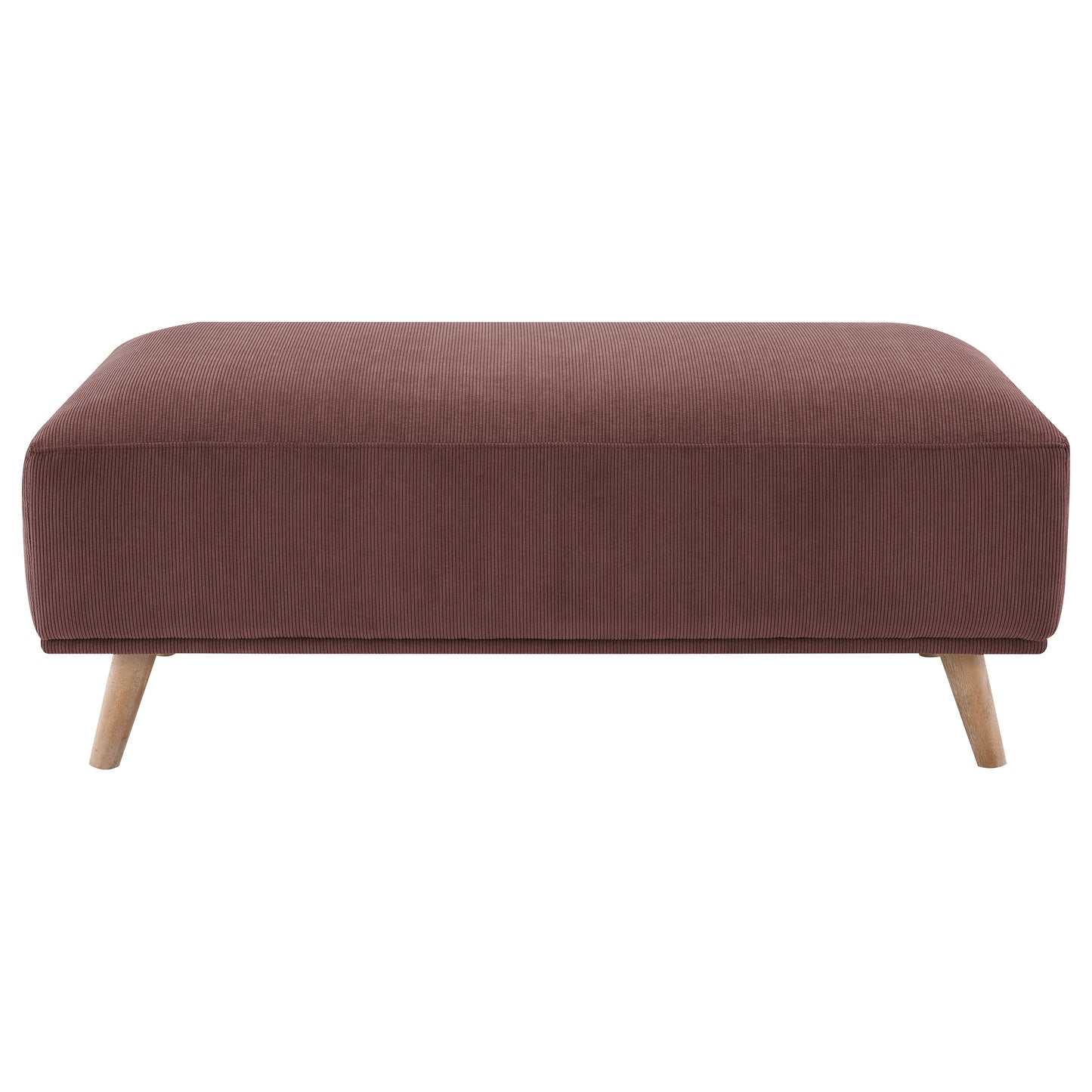 brandon corduroy upholstered ottoman wine red