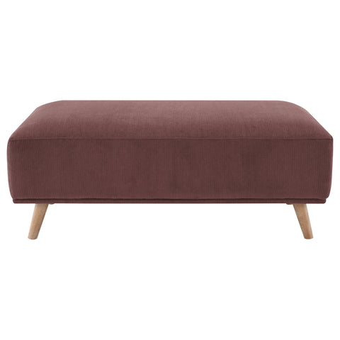 Freddie Corduroy Upholstered Ottoman Wine RedWine