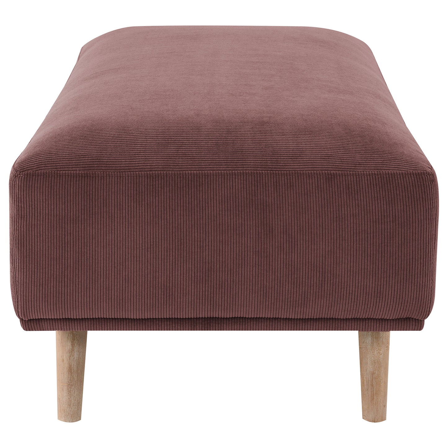 brandon corduroy upholstered ottoman wine red