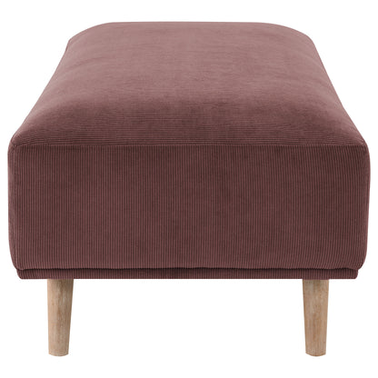 Brandon Corduroy Upholstered Ottoman Wine Red