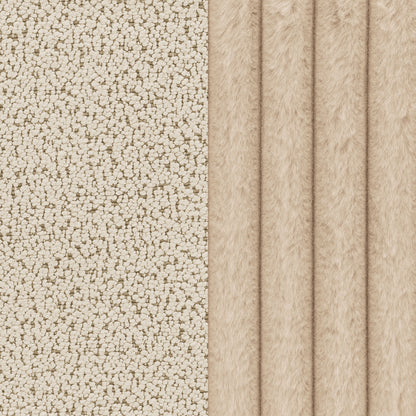 Camacho Boucle Upholstered Extra Long Sofa Sand PebbleSand Pebble