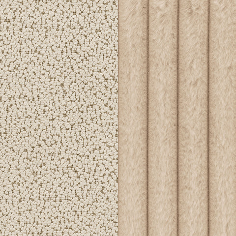 Camacho Boucle Upholstered Extra Long Sofa Sand PebbleSand Pebble