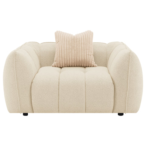 Camacho Boucle Upholstered Chair and a Half Sand PebbleSand Pebble