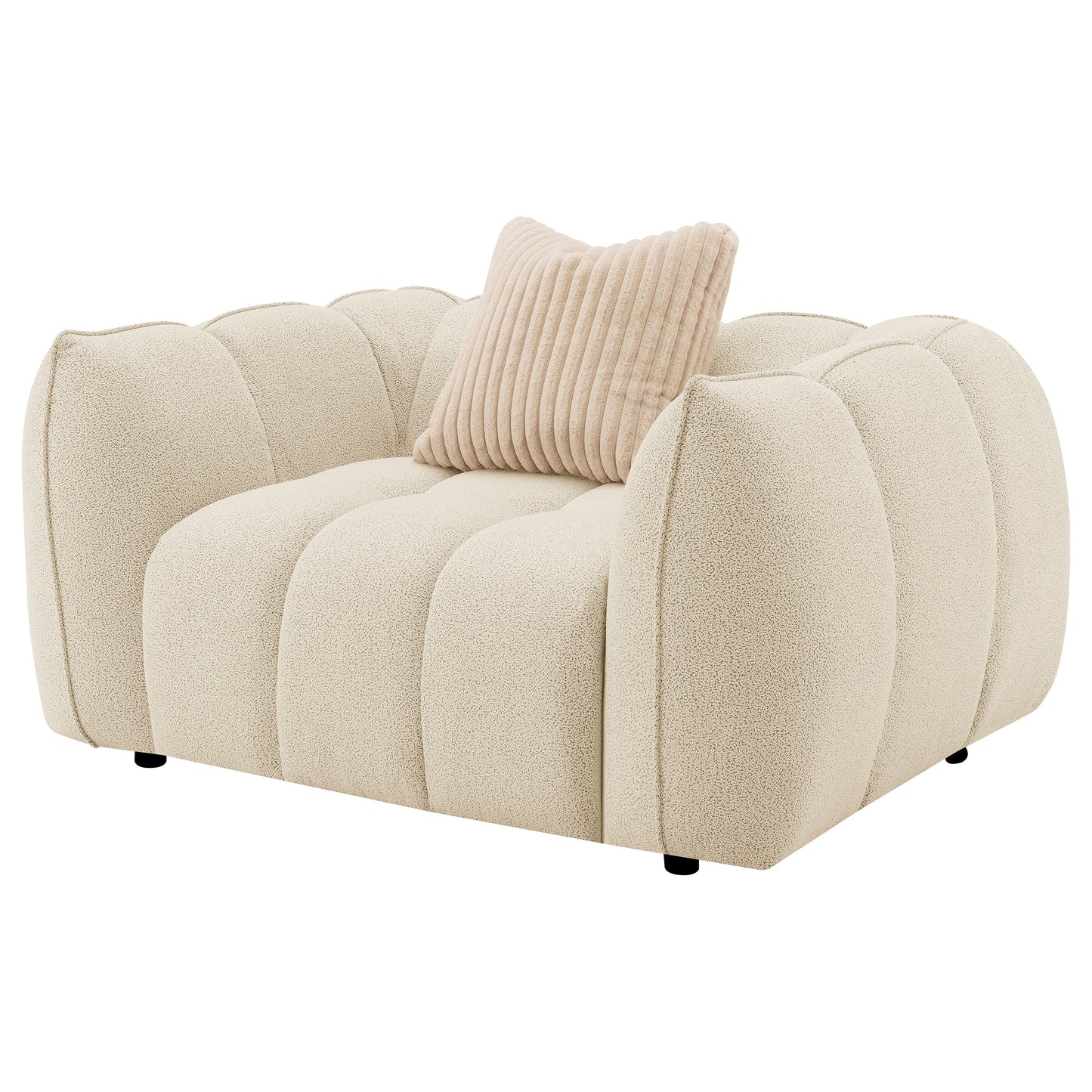 camacho boucle upholstered chair and a half sand pebblesand pebble