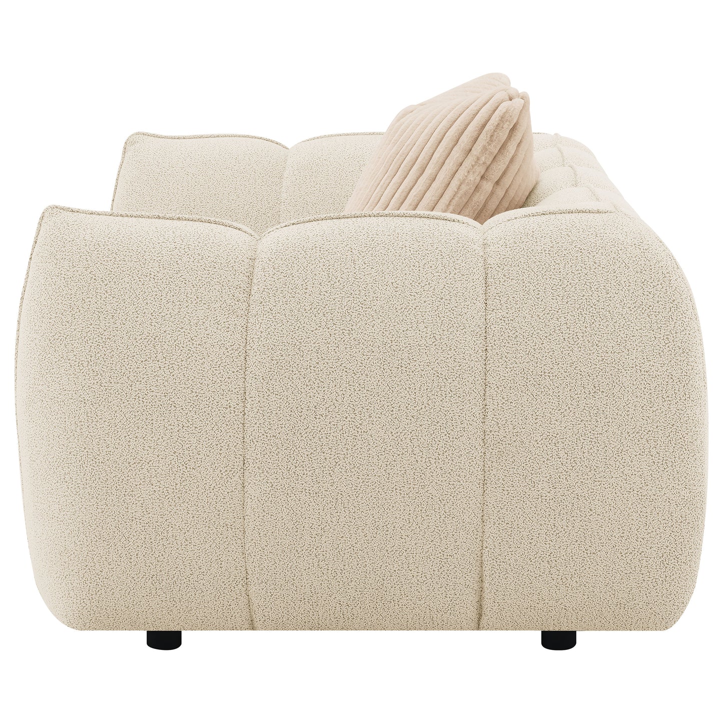 brenner boucle upholstered chair and a half sand pebble