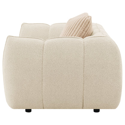 Brenner Boucle Upholstered Chair and a Half Sand Pebble