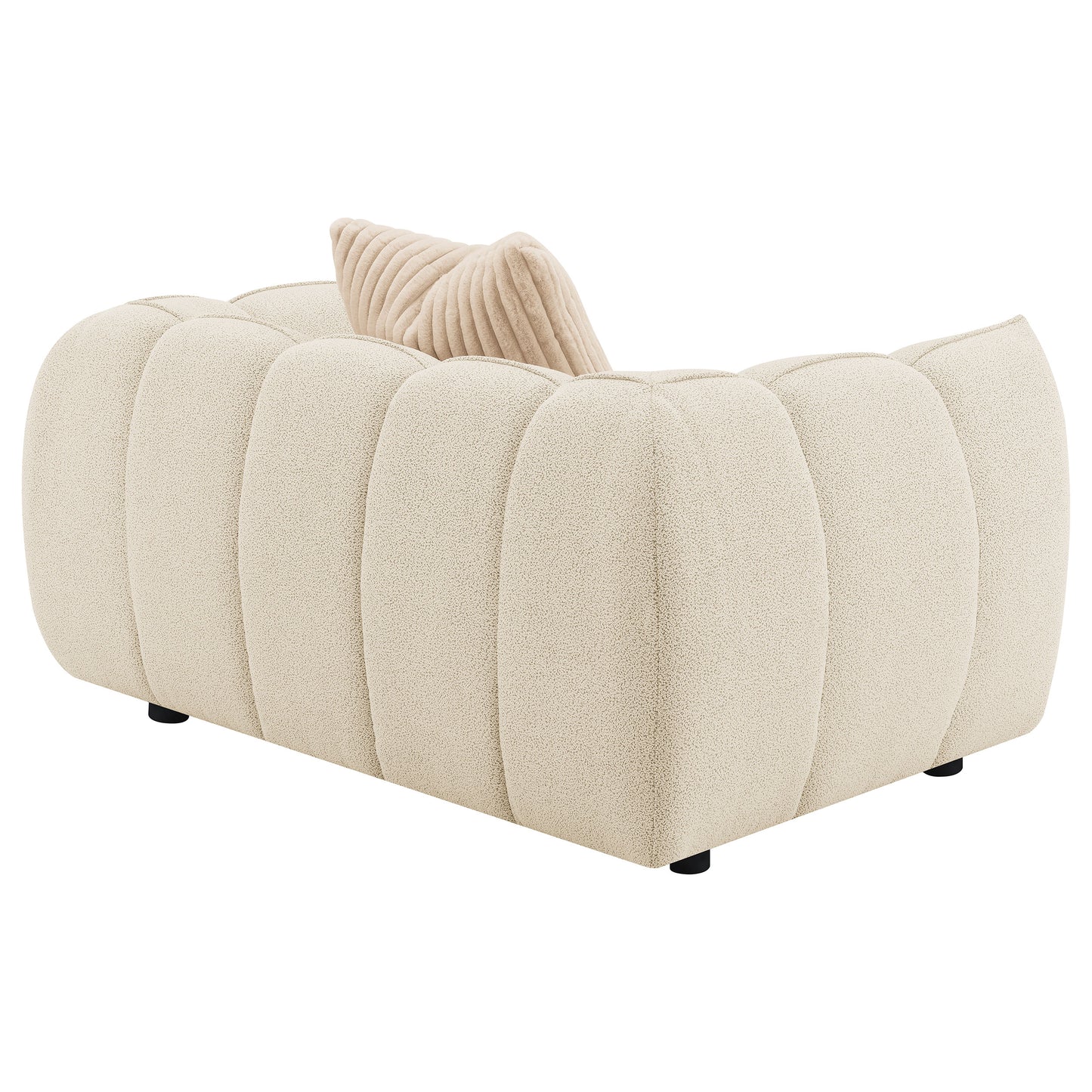 brenner boucle upholstered chair and a half sand pebble