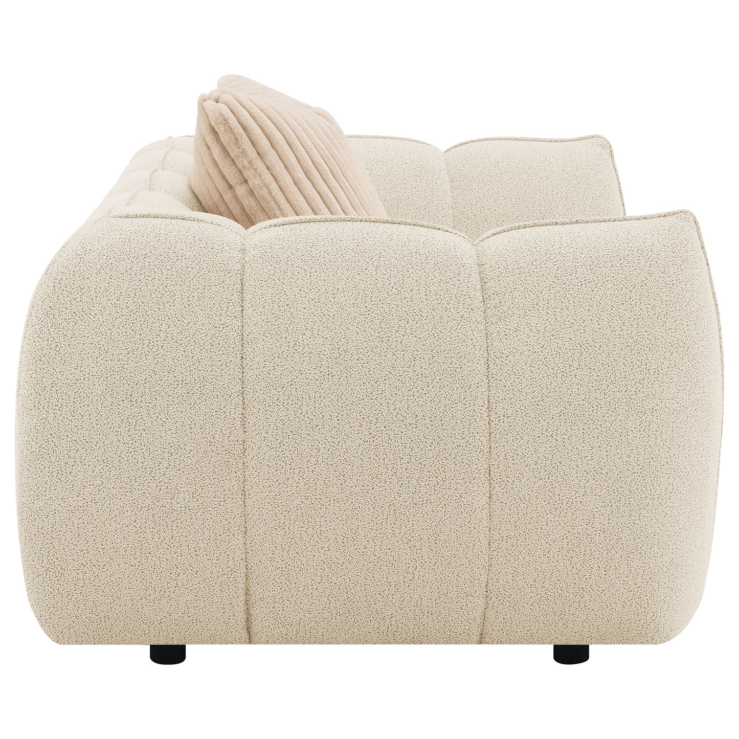 brenner boucle upholstered chair and a half sand pebble