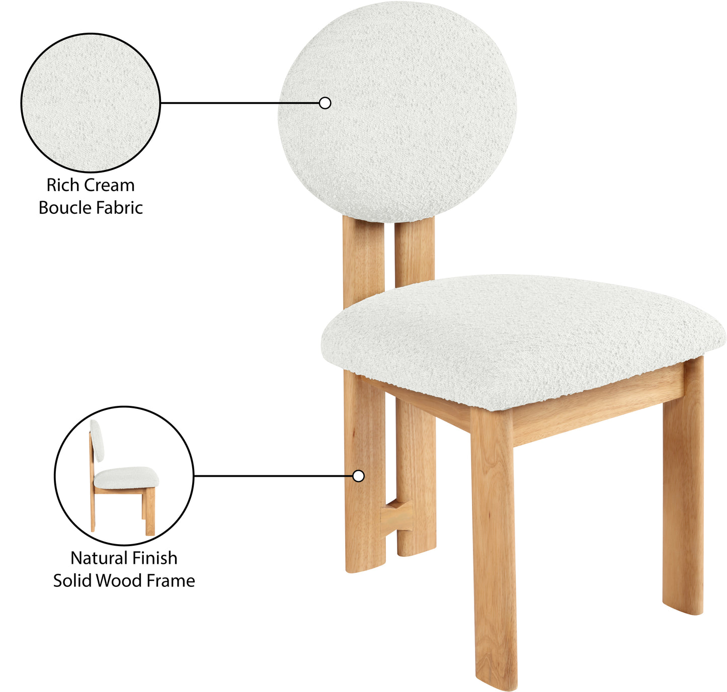 belsa cream dining chair c