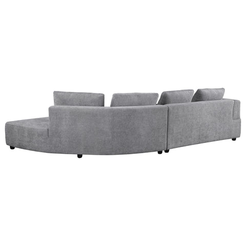 Kella 134-inch Upholstered Sectional Sofa GreyGrey