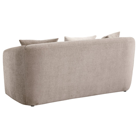 Betsy Chenille Upholstered Rolled Arm Loveseat LatteLatte