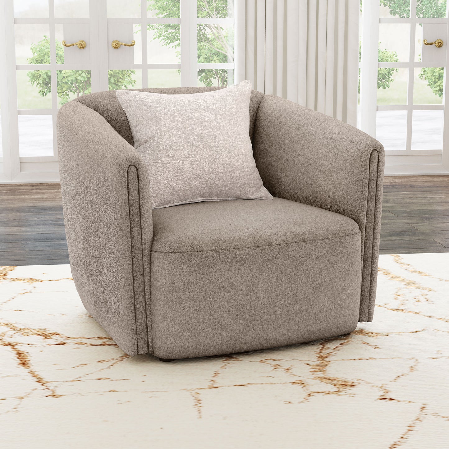 betsy chenille upholstered rolled arm chair lattelatte