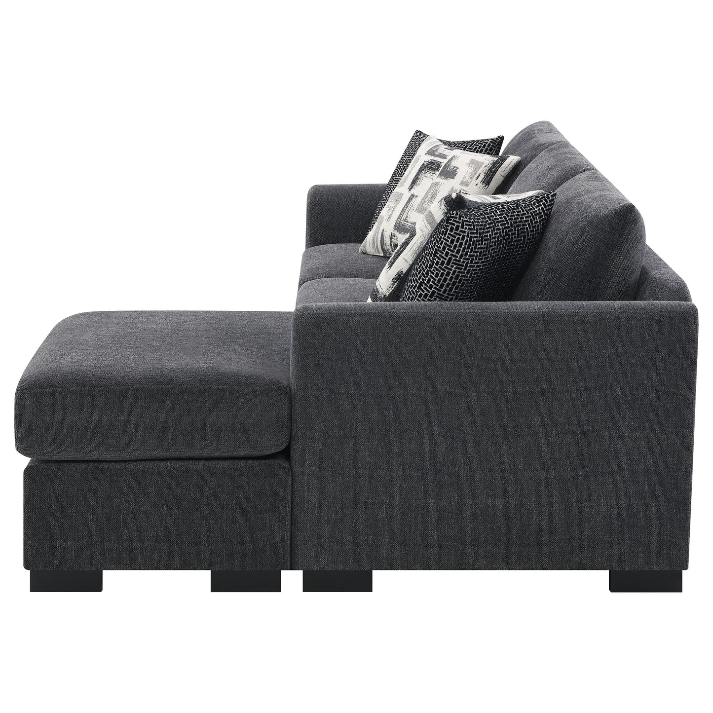 deanna upholstered sleeper sectional chaise sofa dark grey