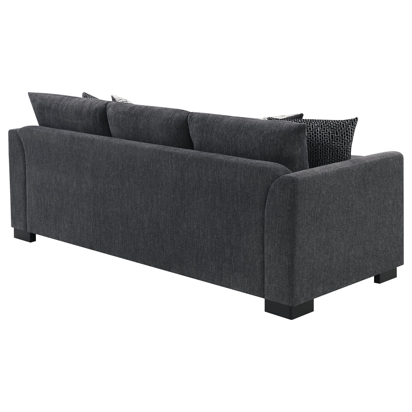 deanna upholstered sleeper sectional chaise sofa dark grey