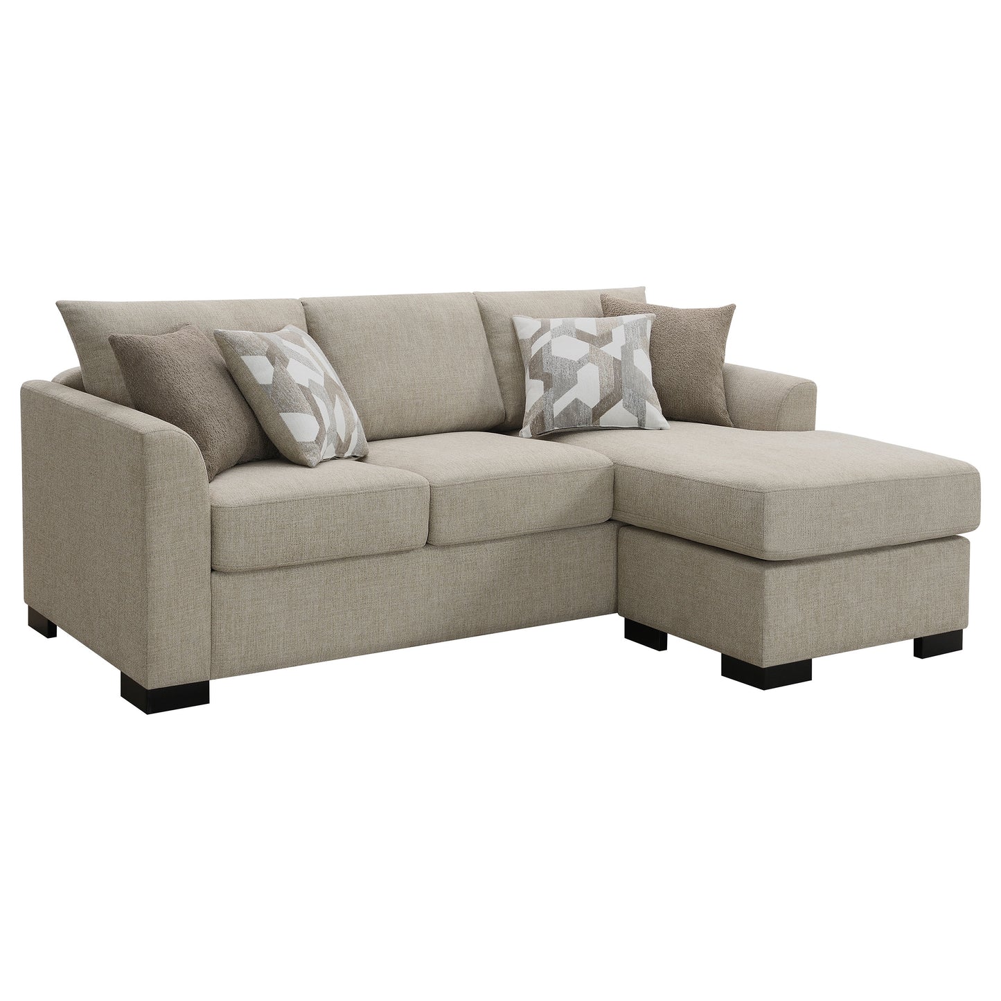 deanna upholstered sleeper sectional chaise sofa camel