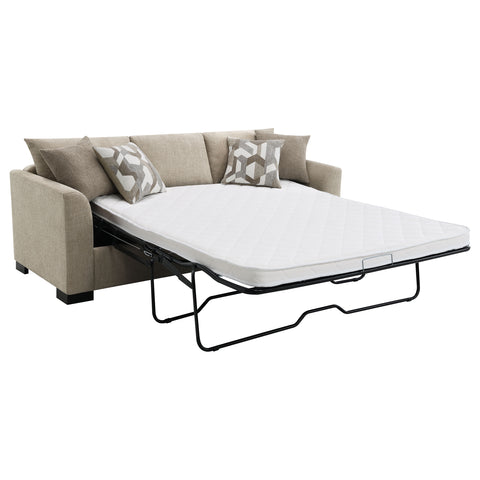 Biloxi Upholstered Sleeper Sectional Chaise Sofa CamelCamel