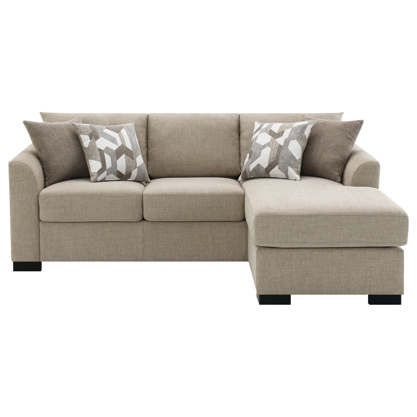 deanna upholstered sleeper sectional chaise sofa camel