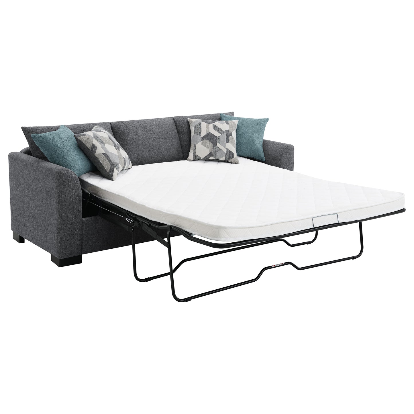 deanna upholstered sleeper sectional chaise sofa grey