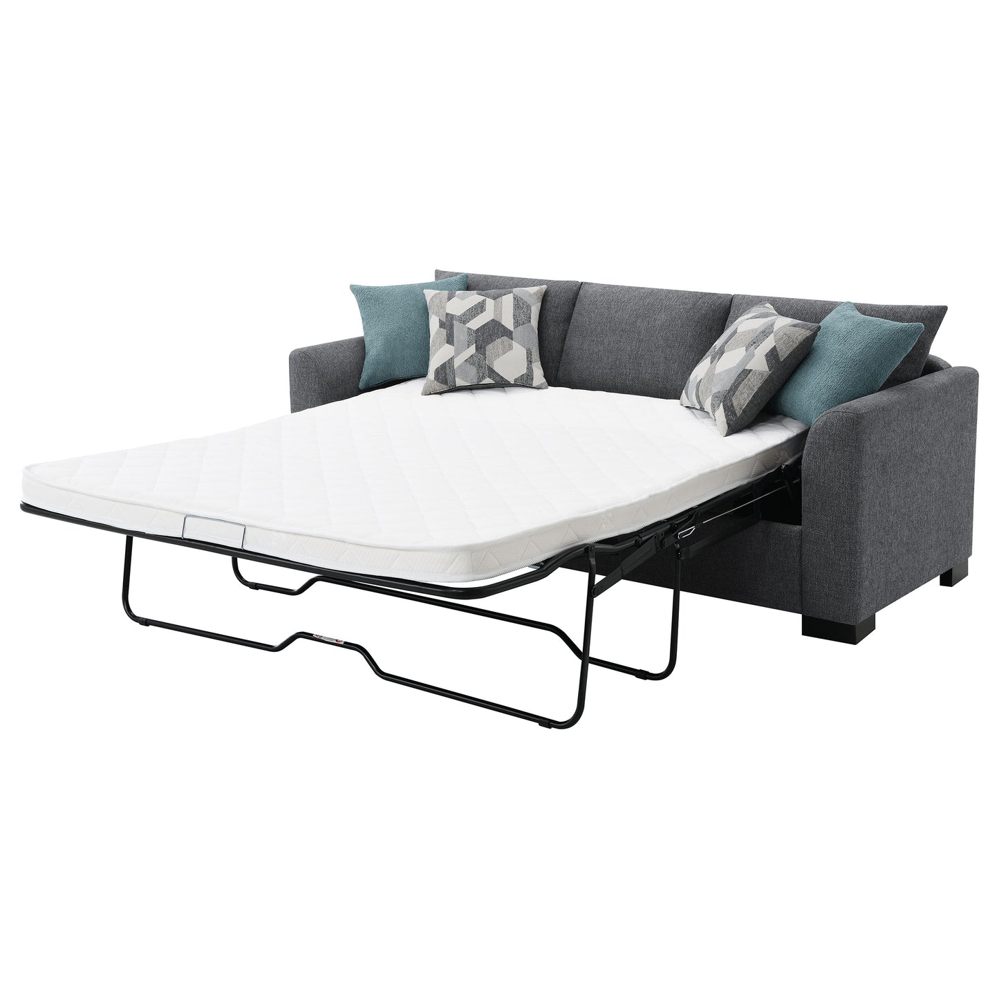 deanna upholstered sleeper sectional chaise sofa grey