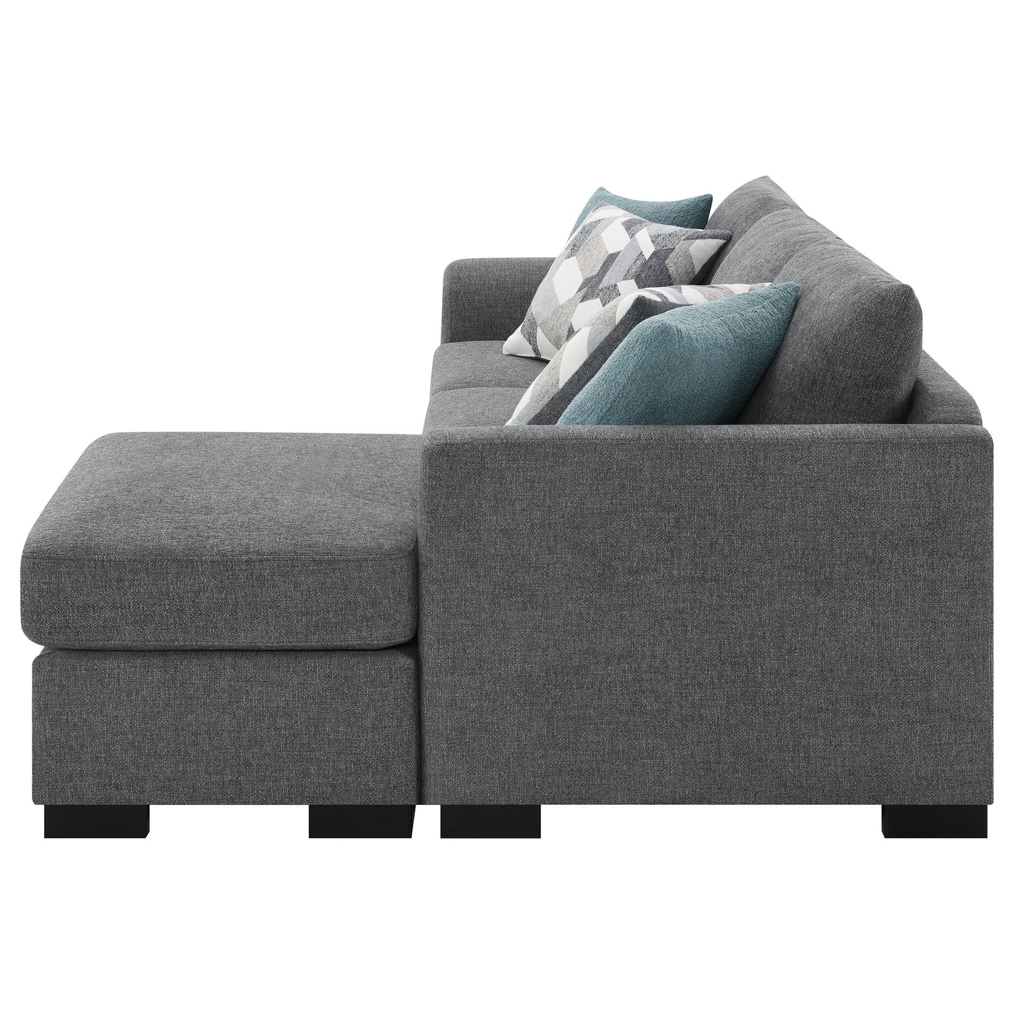 deanna upholstered sleeper sectional chaise sofa grey