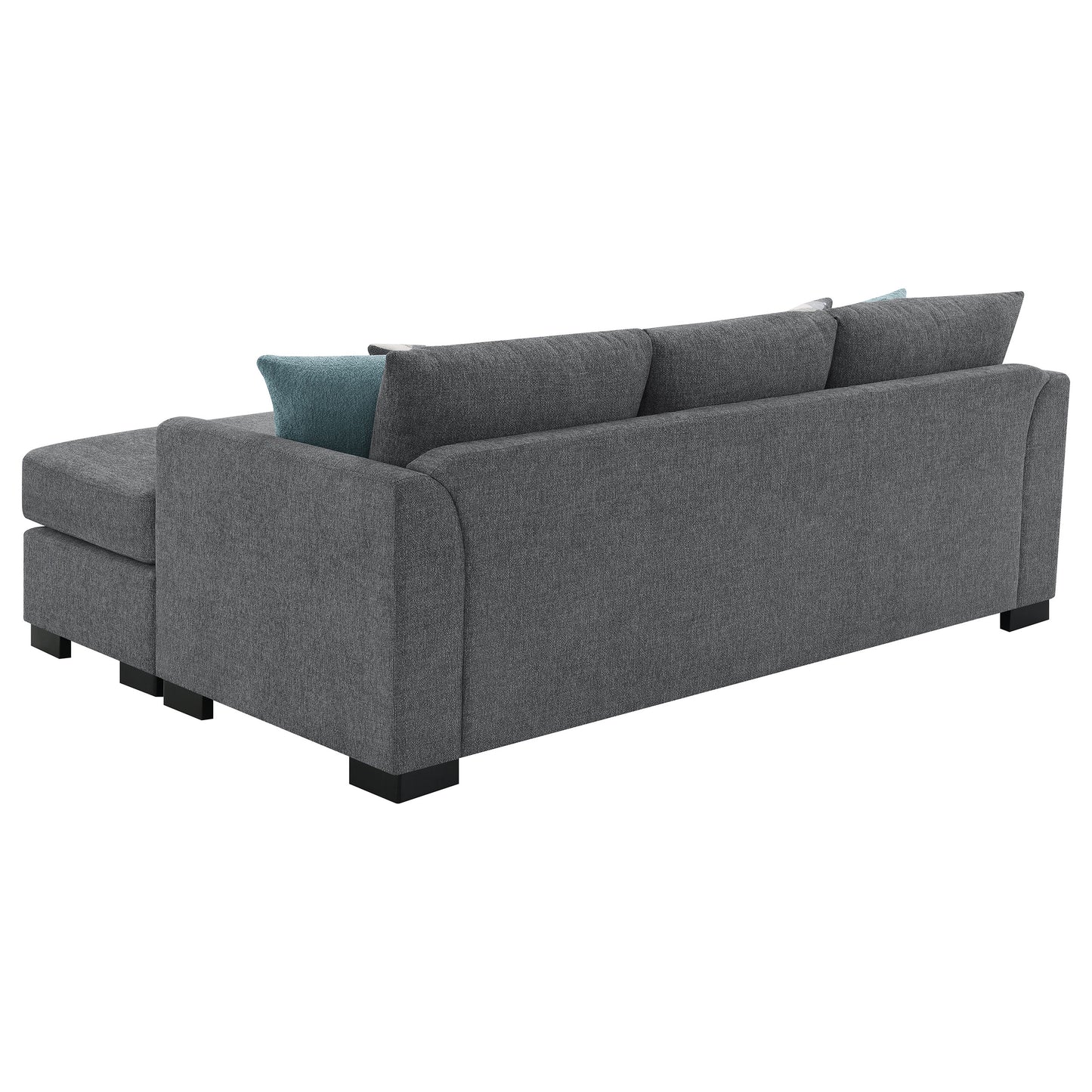 deanna upholstered sleeper sectional chaise sofa grey