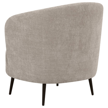 Ximena Upholstered Channel Back Curved Chair BeigeBeige