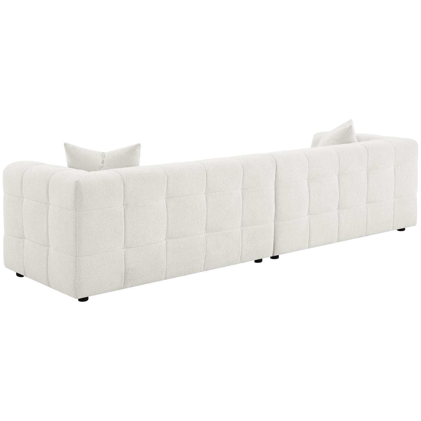 pippin boucle upholstered extra long sofa off whiteoff white