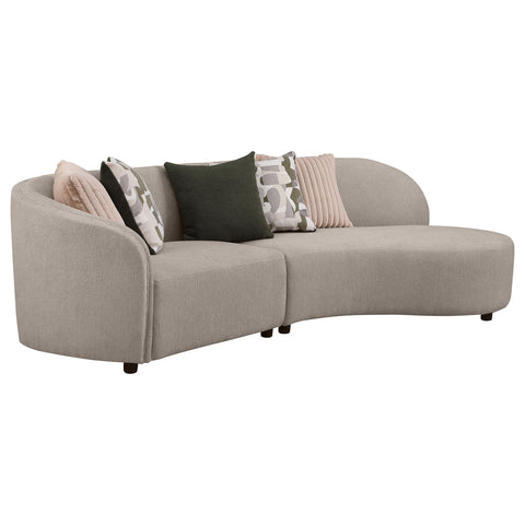 Cory 3-piece Upholstered Sectional Sofa GreigeGreige