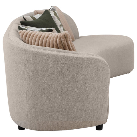 Cory 2-piece Upholstered Sectional Sofa GreigeGreige