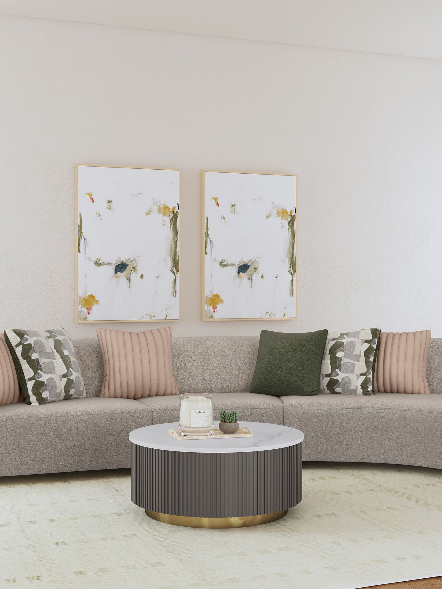 cory upholstered armless chair greigegreige