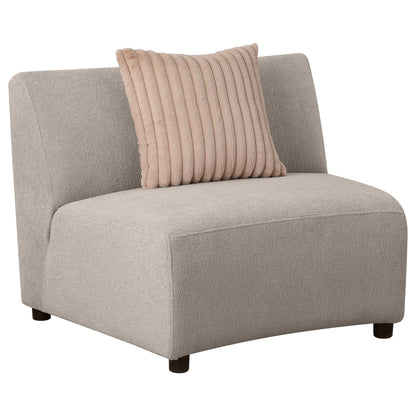 Cory Upholstered Armless Chair GreigeGreige